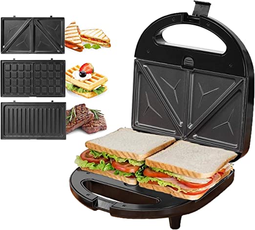 Scanfrost SFSM700W Sandwich & Waffle Maker with Nonstick Coating