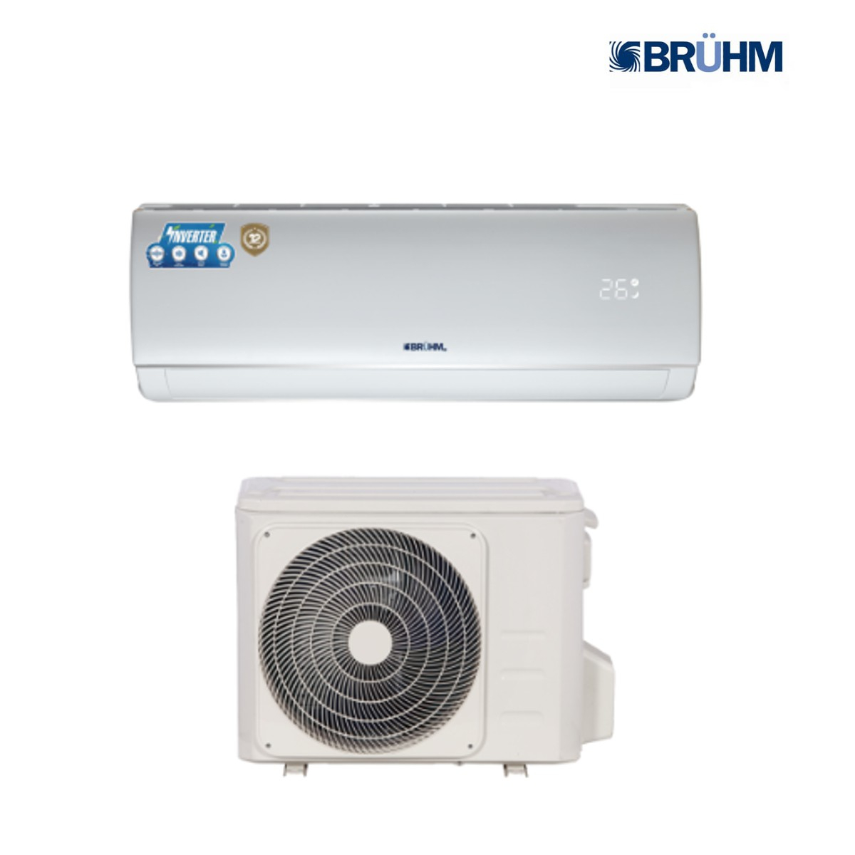 Bruhm 1HP Split Inverter Air Conditioner With Free Installation Kit - BAS-09ICXW R410A