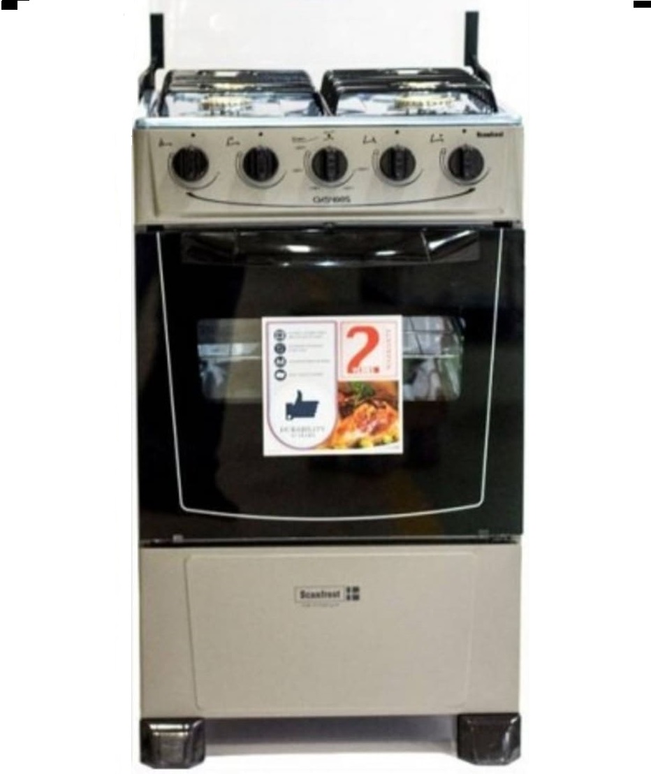 Scanfrost 4 Gas Burners With Gas Oven Grey CK5400NG - 50X50