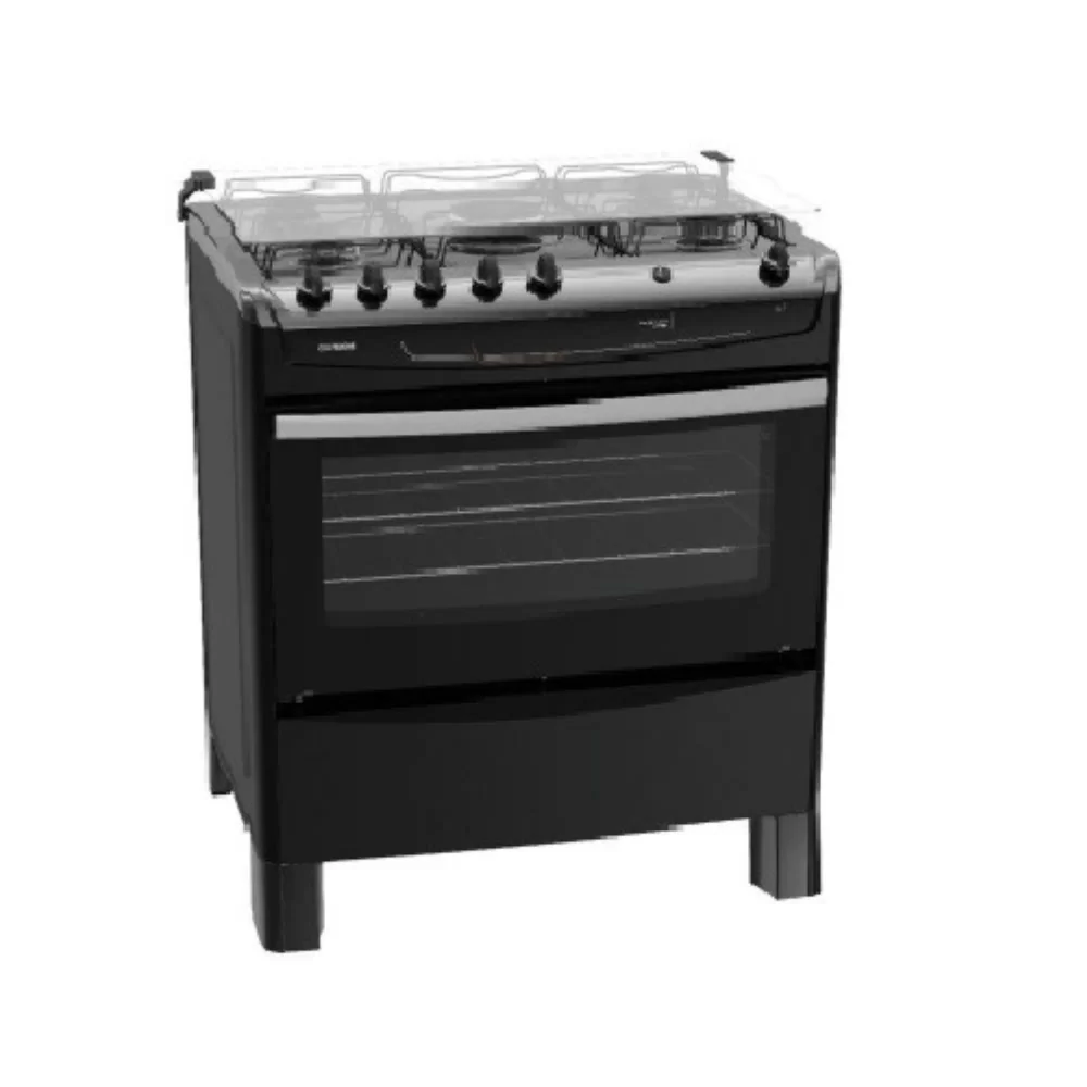 Scanfrost Cooker 8 Series – 5 Burners Fast Gas Cooker, Black | CK7500B